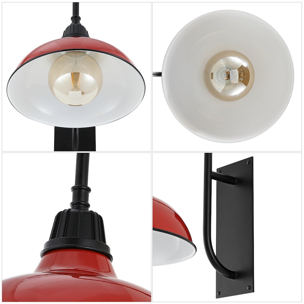 Industrial Indoor/Outdoor Iron Led Gooseneck Arm Outdoor Sconce. Picture 2
