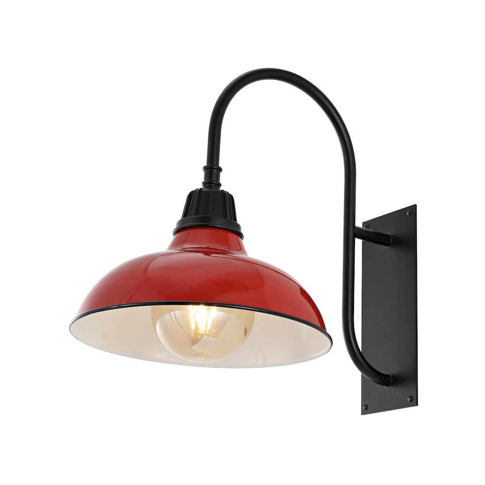 Industrial Indoor/Outdoor Iron Led Gooseneck Arm Outdoor Sconce. Picture 3