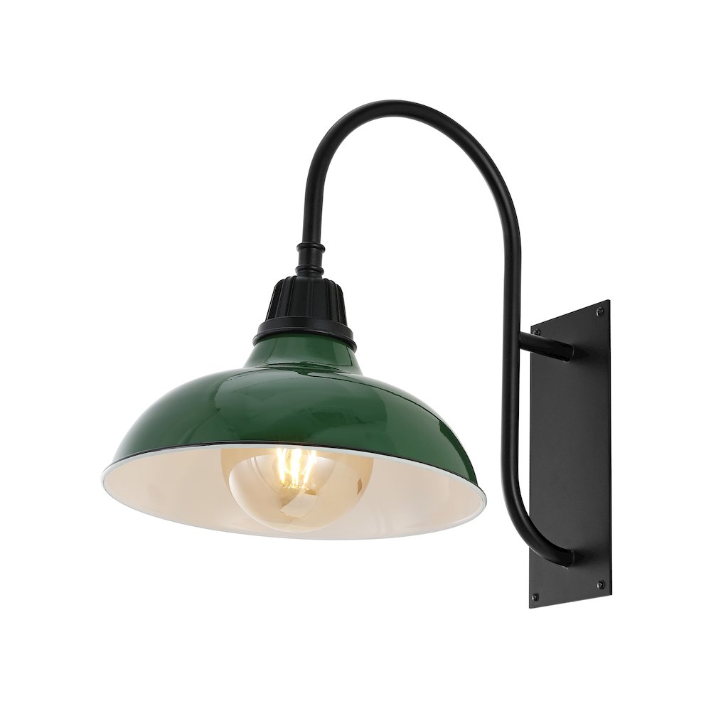 Industrial Indoor/Outdoor Iron Led Gooseneck Arm Outdoor Sconce. Picture 3