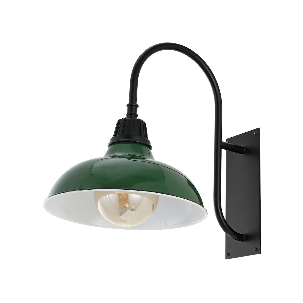 Industrial Indoor/Outdoor Iron Led Gooseneck Arm Outdoor Sconce. Picture 1