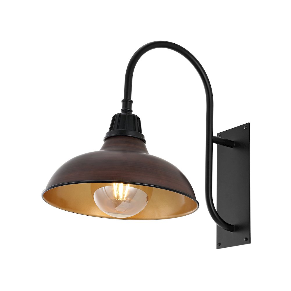 Industrial Indoor/Outdoor Iron Led Gooseneck Arm Outdoor Sconce. Picture 3