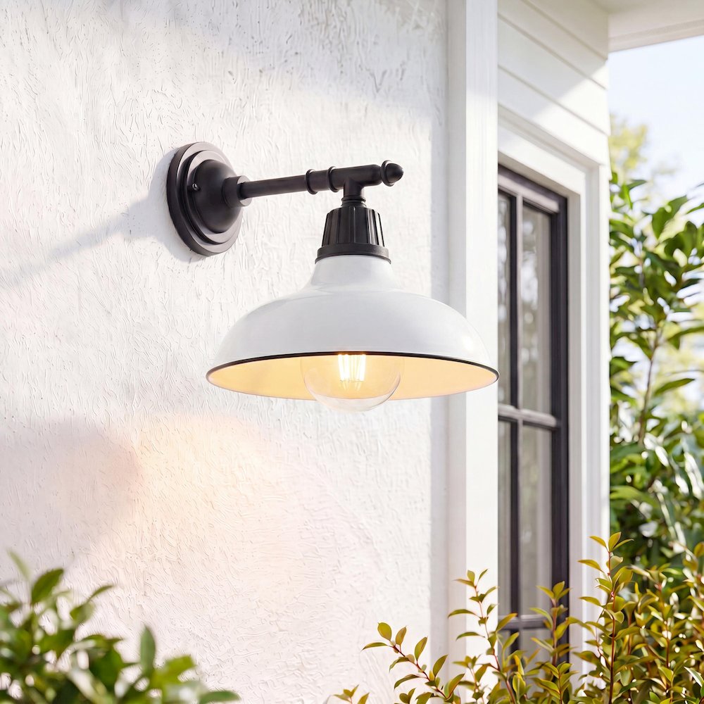 Industrial Indoor/Outdoor Iron Led Victorian Arm Outdoor Sconce. Picture 7