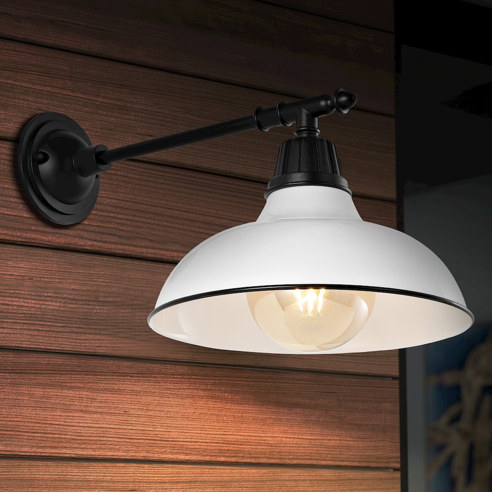 Industrial Indoor/Outdoor Iron Led Victorian Arm Outdoor Sconce. Picture 5