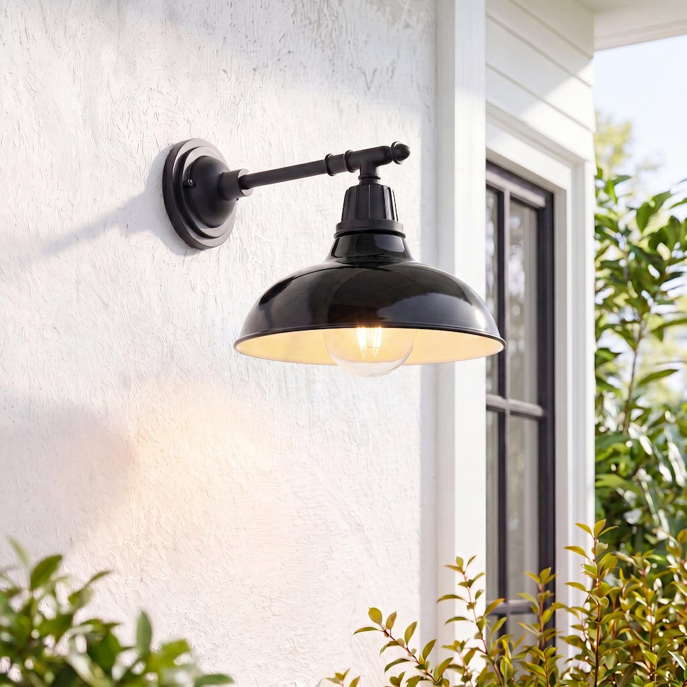 Industrial Indoor/Outdoor Iron Led Victorian Arm Outdoor Sconce. Picture 7