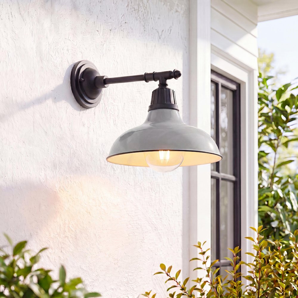 Industrial Indoor/Outdoor Iron Led Victorian Arm Outdoor Sconce. Picture 7