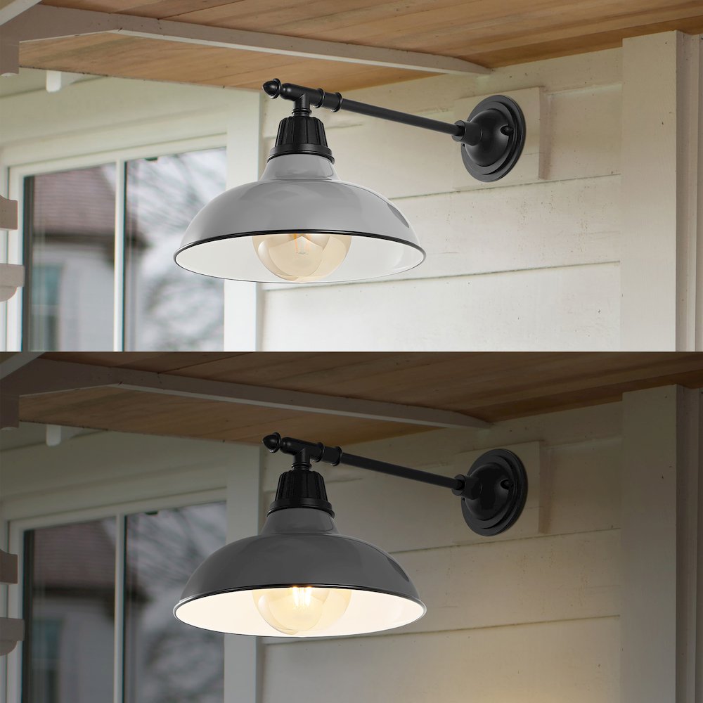 Industrial Indoor/Outdoor Iron Led Victorian Arm Outdoor Sconce. Picture 6