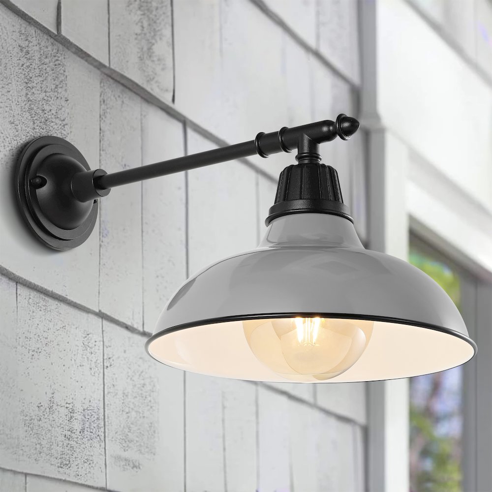 Industrial Indoor/Outdoor Iron Led Victorian Arm Outdoor Sconce. Picture 4
