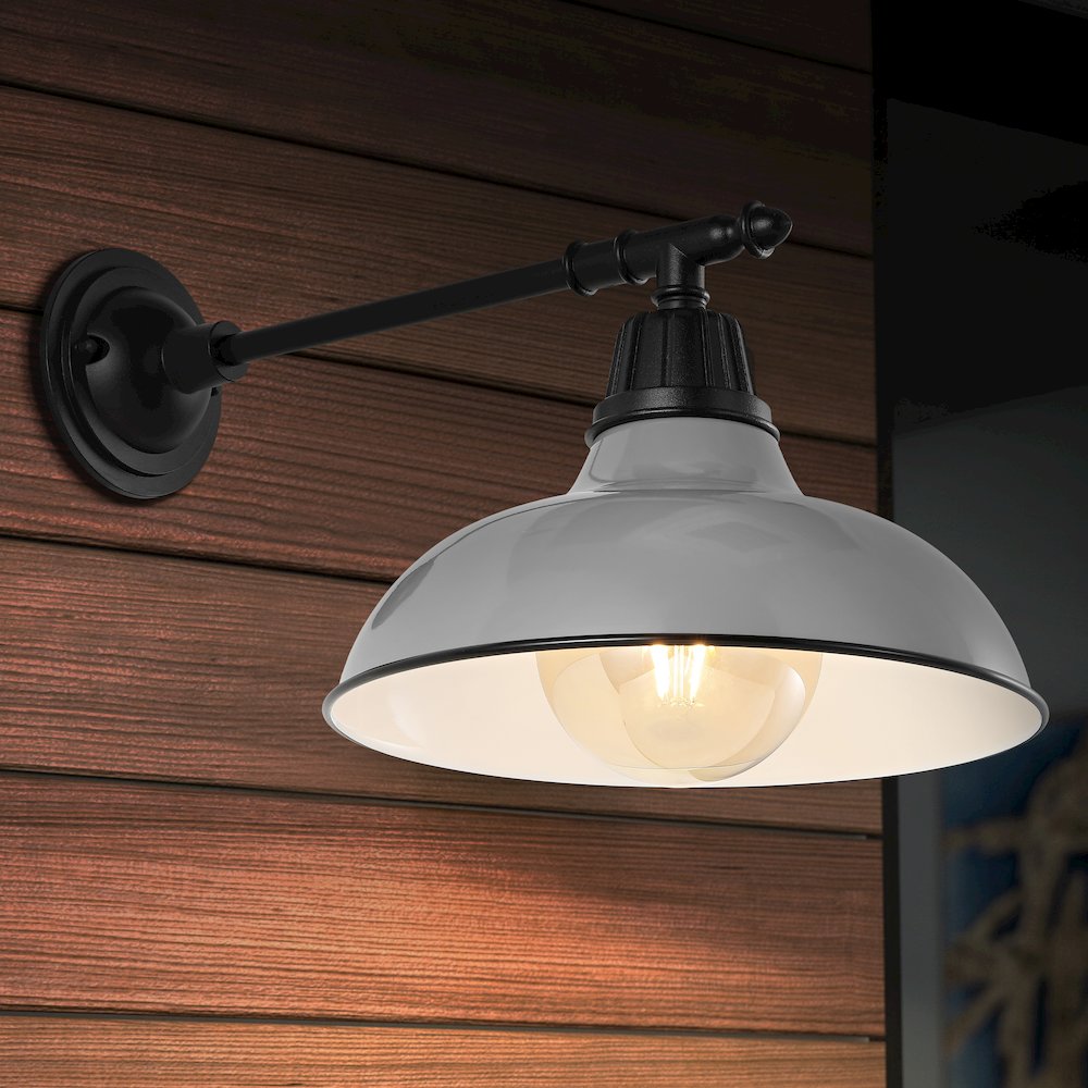 Industrial Indoor/Outdoor Iron Led Victorian Arm Outdoor Sconce. Picture 5
