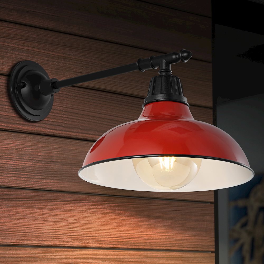 Industrial Indoor/Outdoor Iron Led Victorian Arm Outdoor Sconce. Picture 5