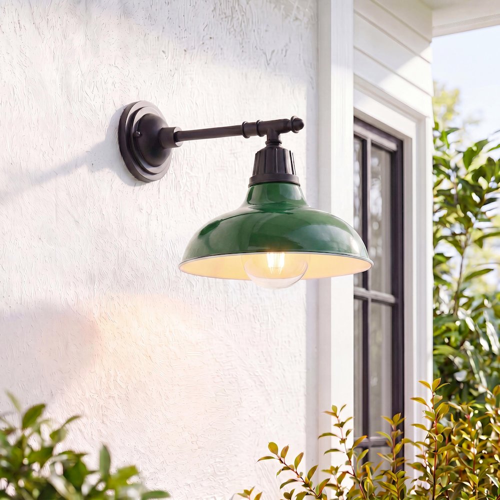 Industrial Indoor/Outdoor Iron Led Victorian Arm Outdoor Sconce. Picture 7
