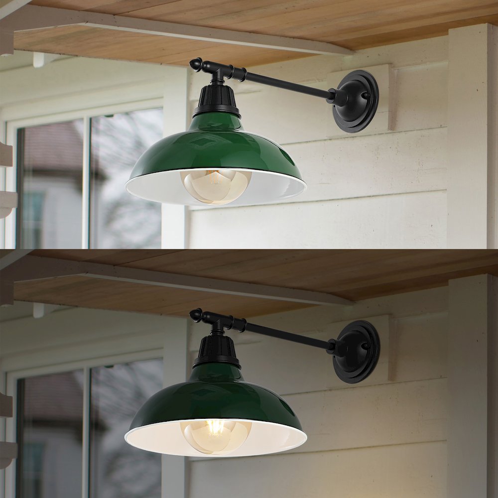 Industrial Indoor/Outdoor Iron Led Victorian Arm Outdoor Sconce. Picture 6