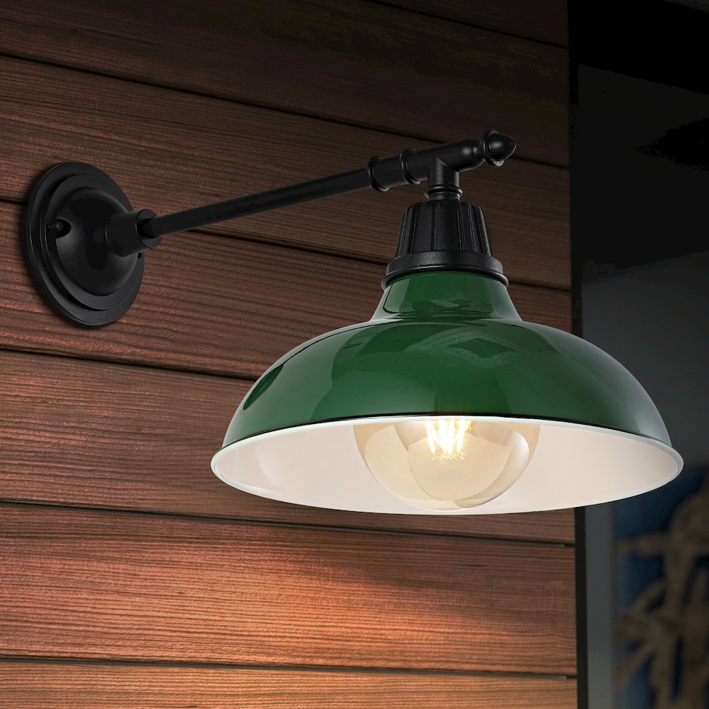 Industrial Indoor/Outdoor Iron Led Victorian Arm Outdoor Sconce. Picture 5