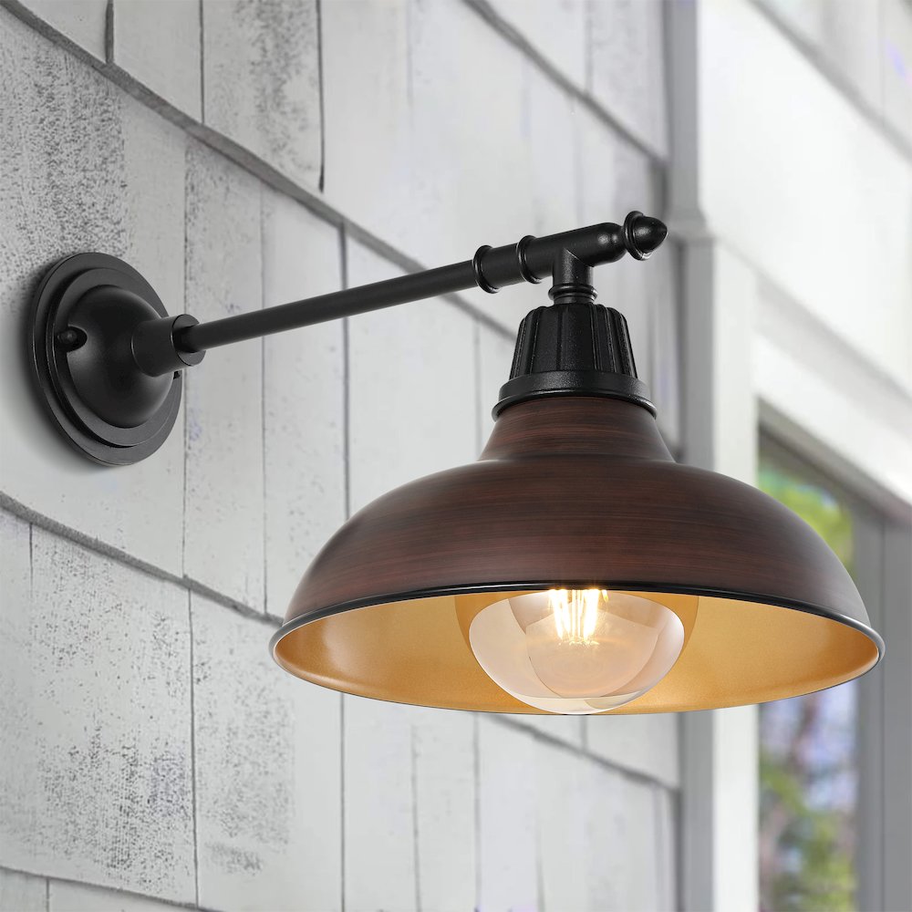 Industrial Indoor/Outdoor Iron Led Victorian Arm Outdoor Sconce. Picture 4