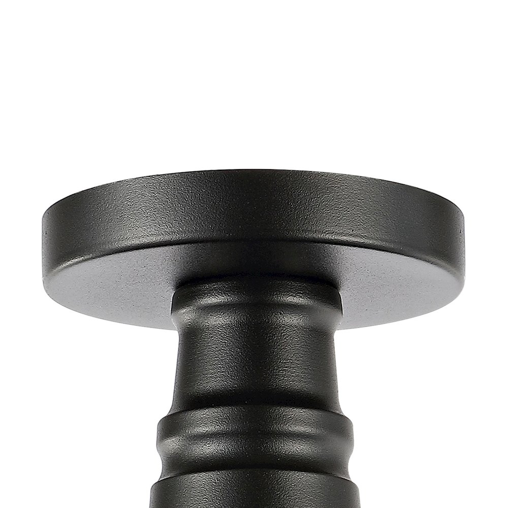 Camila Classic Industrial Indoor/Outdoor Iron Led Semi Flush Mount. Picture 3
