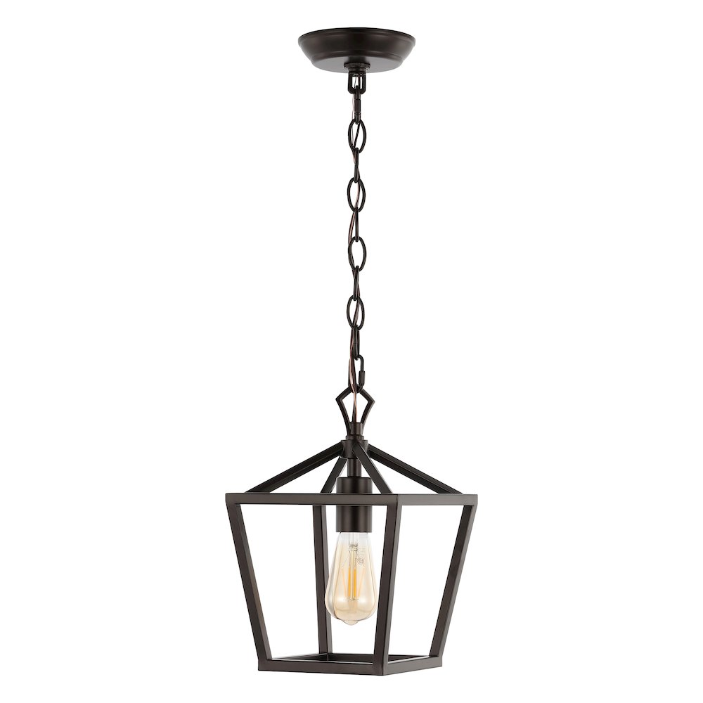 Oslin 1-Light Vintage Farmhouse Iron Chain Pagoda Led Pendant. Picture 2