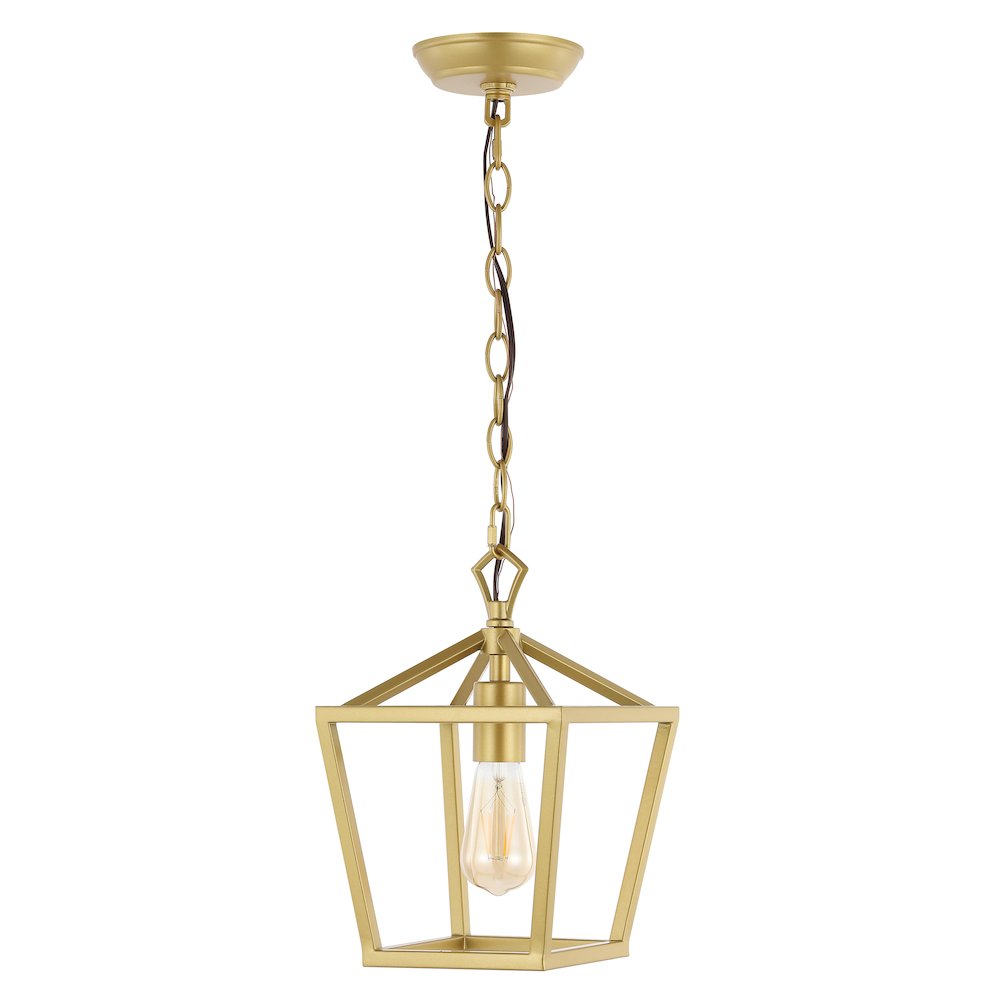 Oslin 1-Light Vintage Farmhouse Iron Chain Pagoda Led Pendant. Picture 2