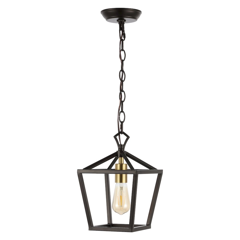 Oslin 1-Light Vintage Farmhouse Iron Chain Pagoda Led Pendant. Picture 2