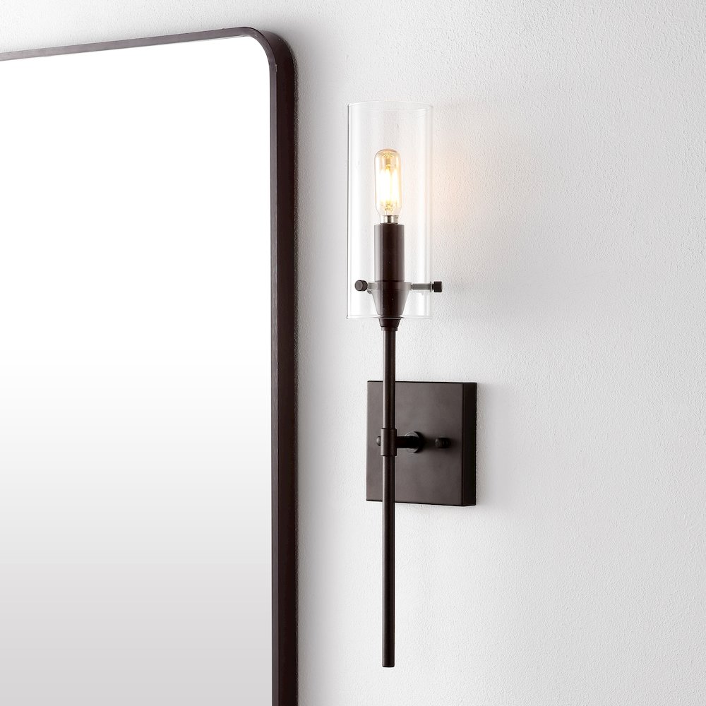 Cato Bohemian Farmhouse Iron/Glass Led Vanity. Picture 6