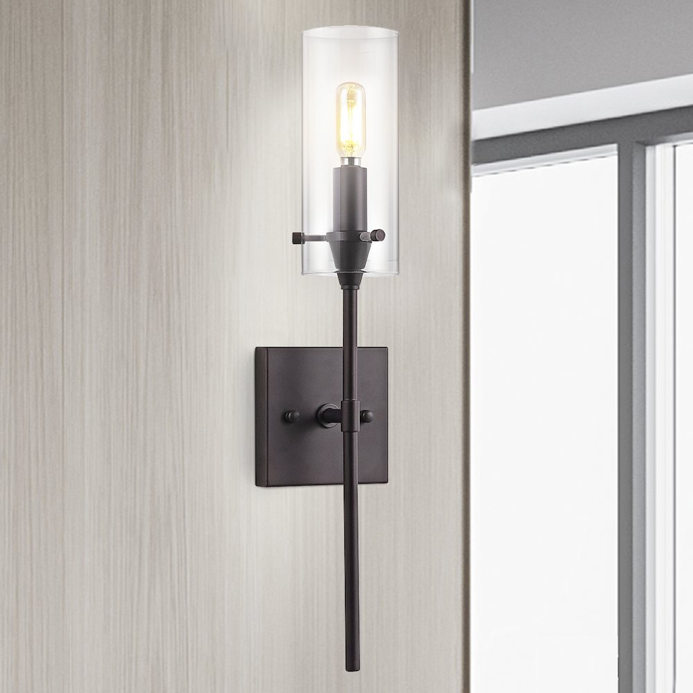 Cato Bohemian Farmhouse Iron/Glass Led Vanity. Picture 7