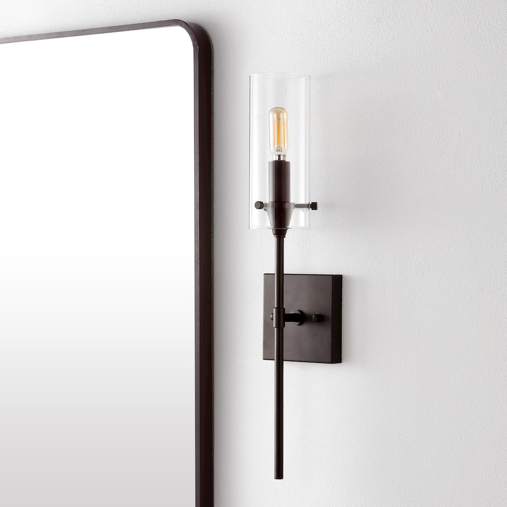 Cato Bohemian Farmhouse Iron/Glass Led Vanity. Picture 4