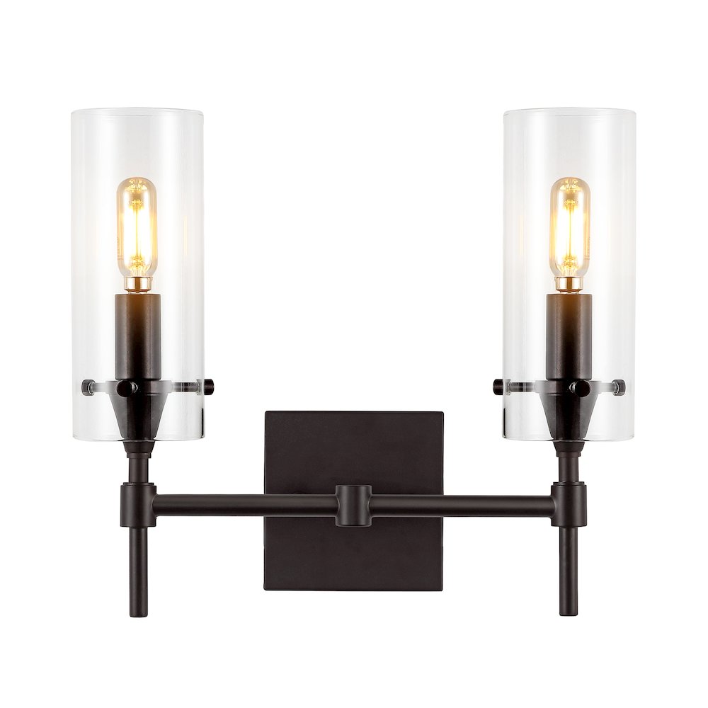 Cato Bohemian Farmhouse Iron/Glass Led Vanity. Picture 1