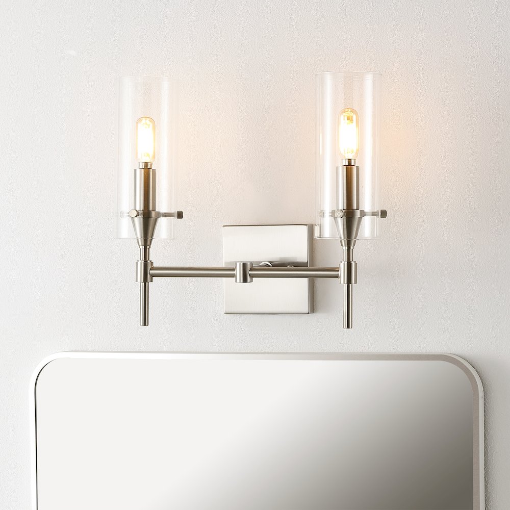 Cato Bohemian Farmhouse Iron/Glass Led Vanity. Picture 8