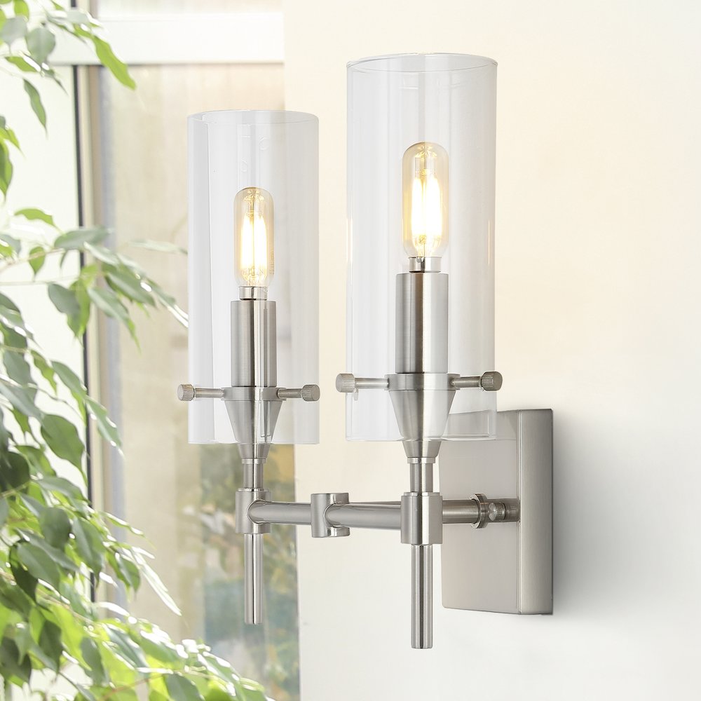 Cato Bohemian Farmhouse Iron/Glass Led Vanity. Picture 9