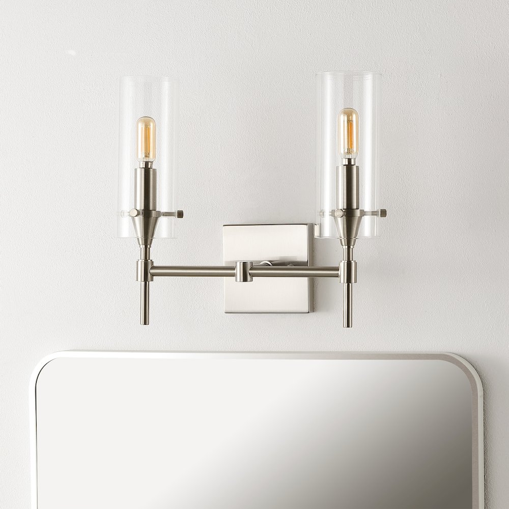 Cato Bohemian Farmhouse Iron/Glass Led Vanity. Picture 6