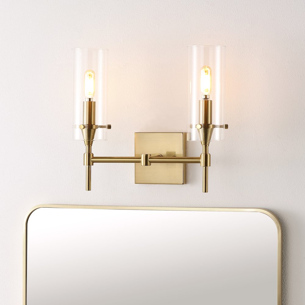 Cato Bohemian Farmhouse Iron/Glass Led Vanity. Picture 8