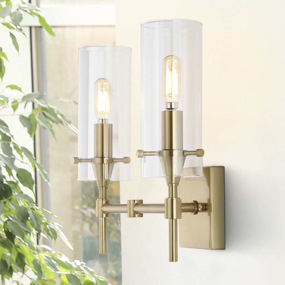 Cato Bohemian Farmhouse Iron/Glass Led Vanity. Picture 9
