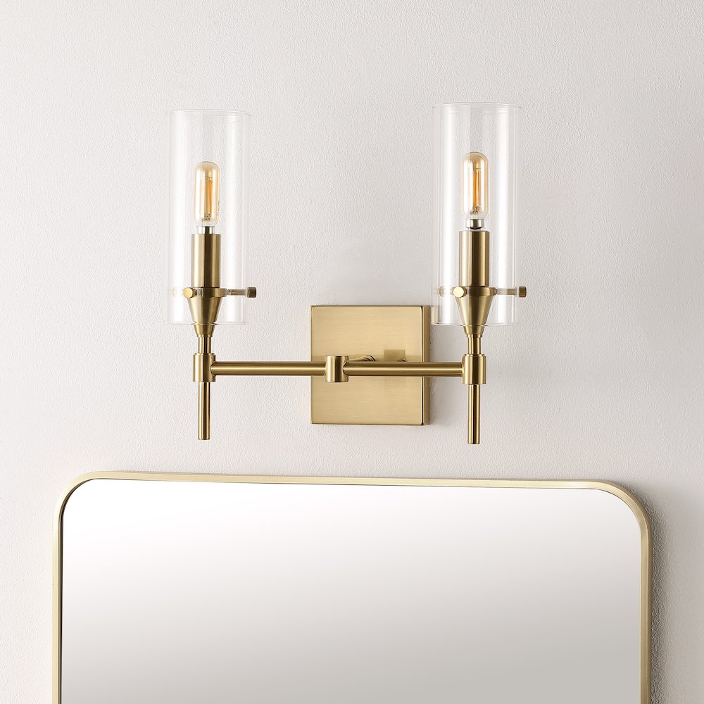 Cato Bohemian Farmhouse Iron/Glass Led Vanity. Picture 6