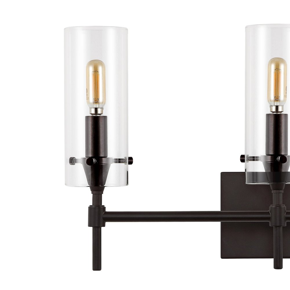 Cato Bohemian Farmhouse Iron/Glass Led Vanity. Picture 3