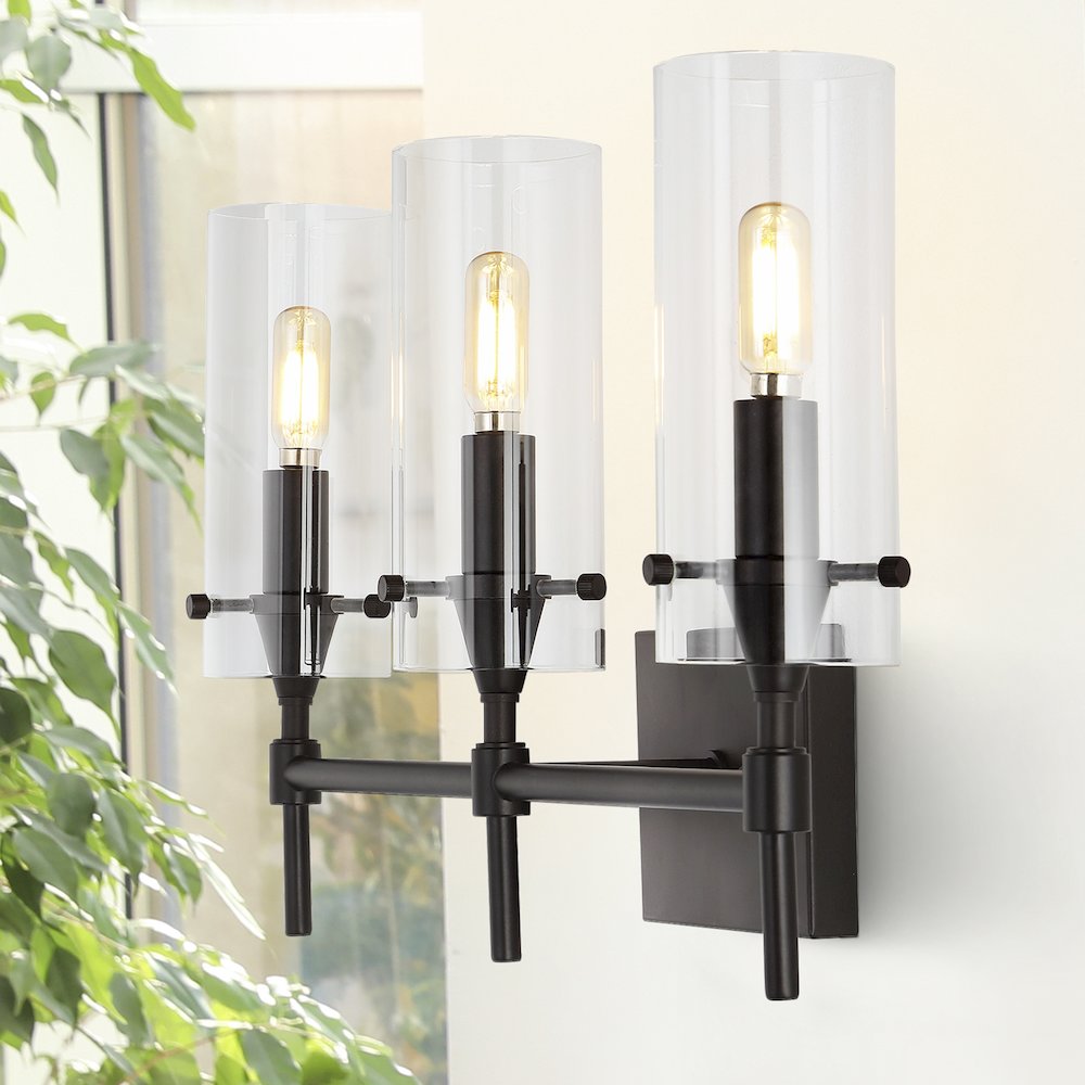 Cato Bohemian Farmhouse Iron/Glass Led Vanity. Picture 9