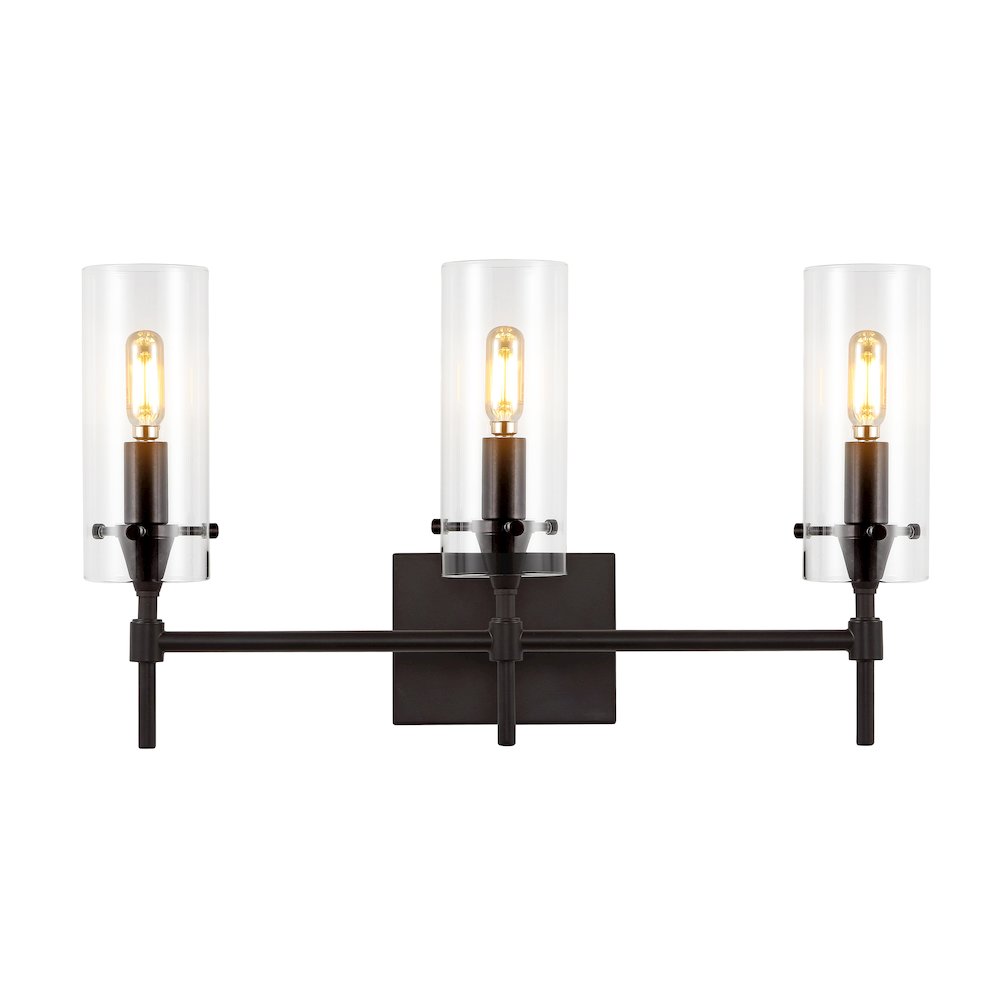 Cato Bohemian Farmhouse Iron/Glass Led Vanity. Picture 1