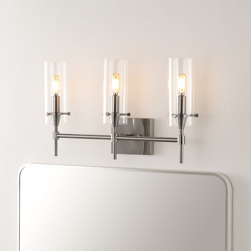 Cato Bohemian Farmhouse Iron/Glass Led Vanity. Picture 8
