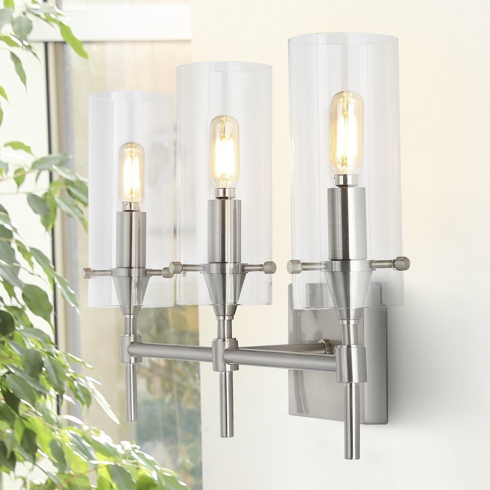 Cato Bohemian Farmhouse Iron/Glass Led Vanity. Picture 9