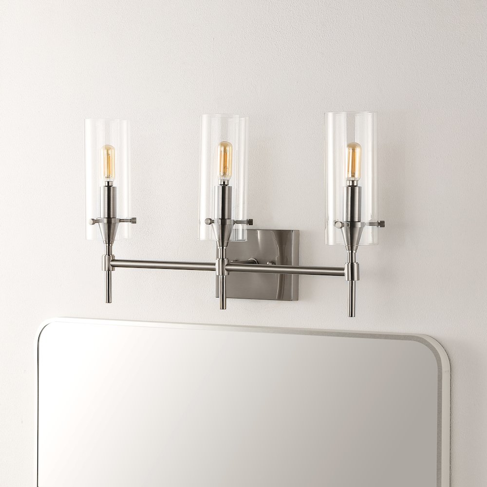 Cato Bohemian Farmhouse Iron/Glass Led Vanity. Picture 6