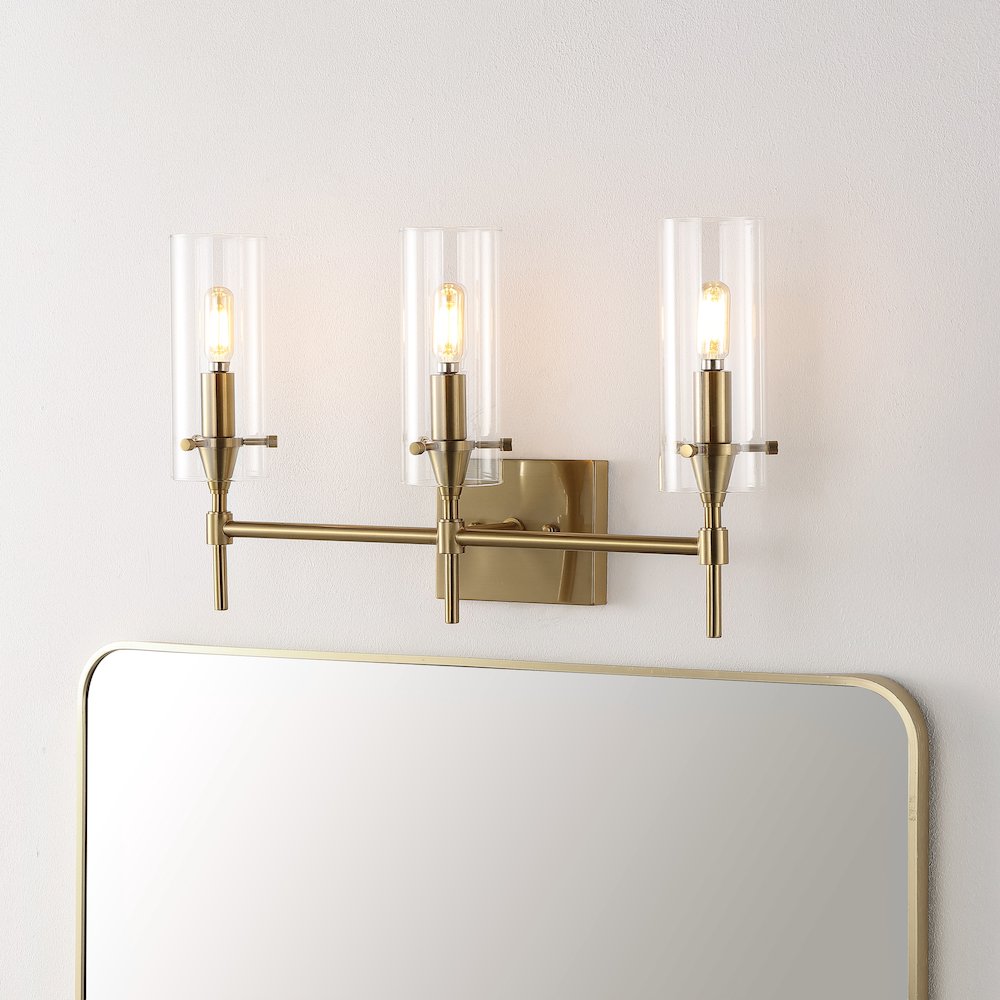 Cato Bohemian Farmhouse Iron/Glass Led Vanity. Picture 8