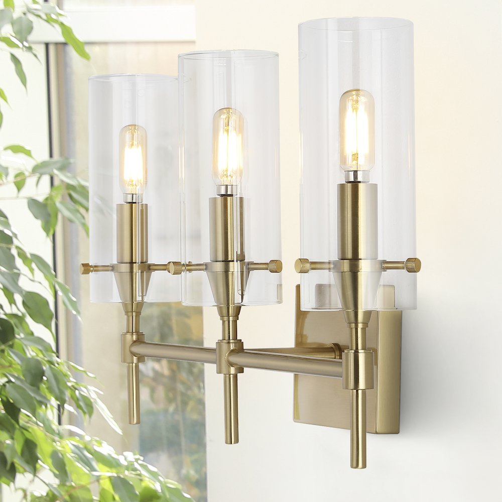 Cato Bohemian Farmhouse Iron/Glass Led Vanity. Picture 9