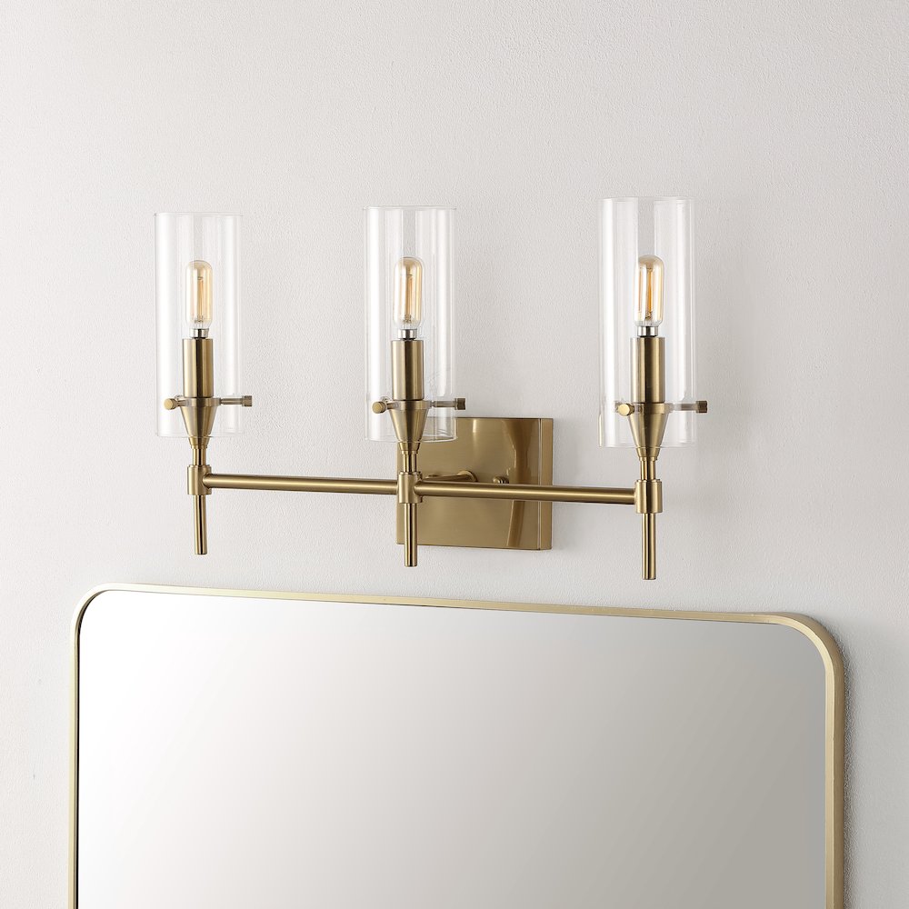 Cato Bohemian Farmhouse Iron/Glass Led Vanity. Picture 6