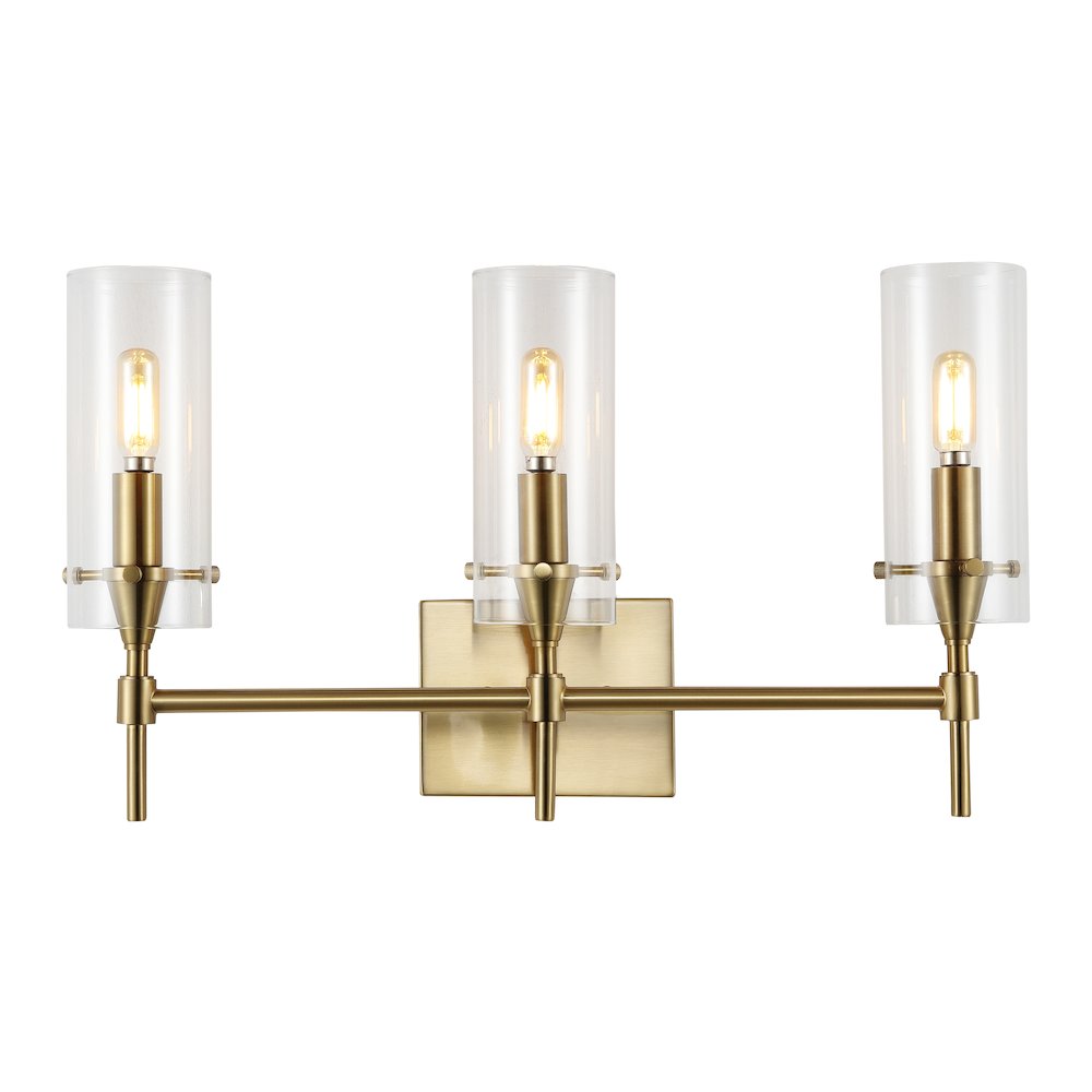 Cato Bohemian Farmhouse Iron/Glass Led Vanity. Picture 1