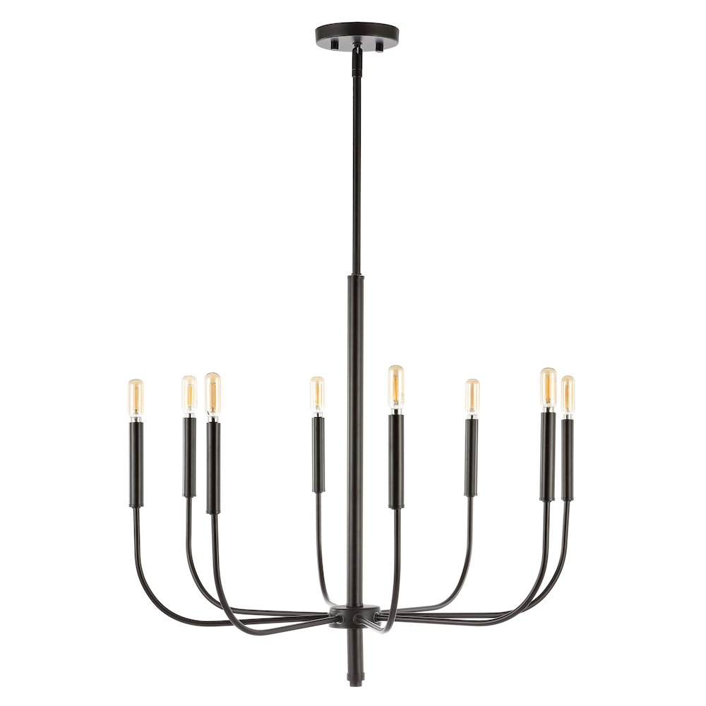 Amoros Modern Mid Century Iron Led Chandelier. Picture 1