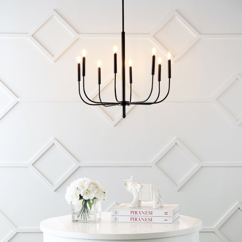 Amoros Modern Mid Century Iron Led Chandelier. Picture 4