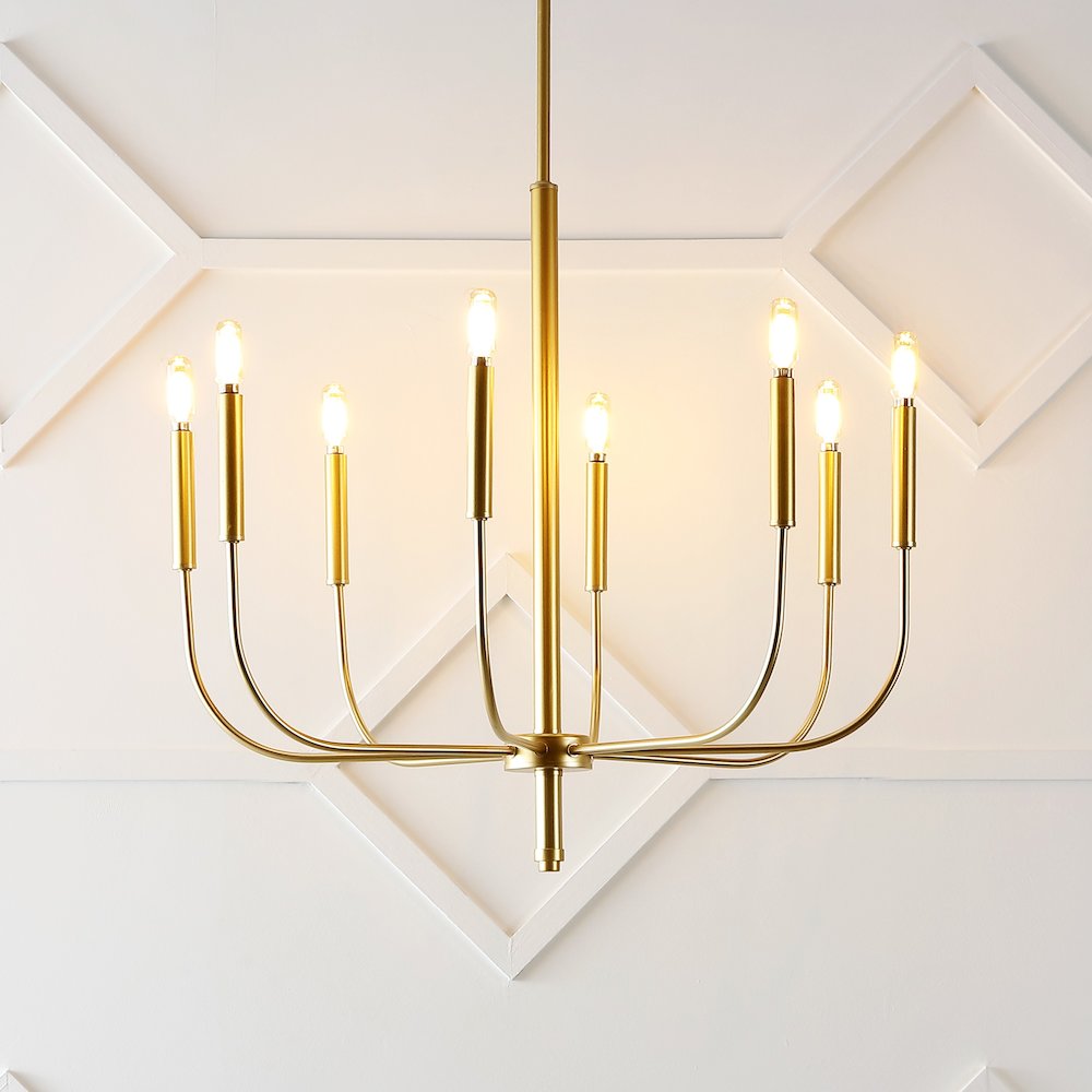 Amoros Modern Mid Century Iron Led Chandelier. Picture 6