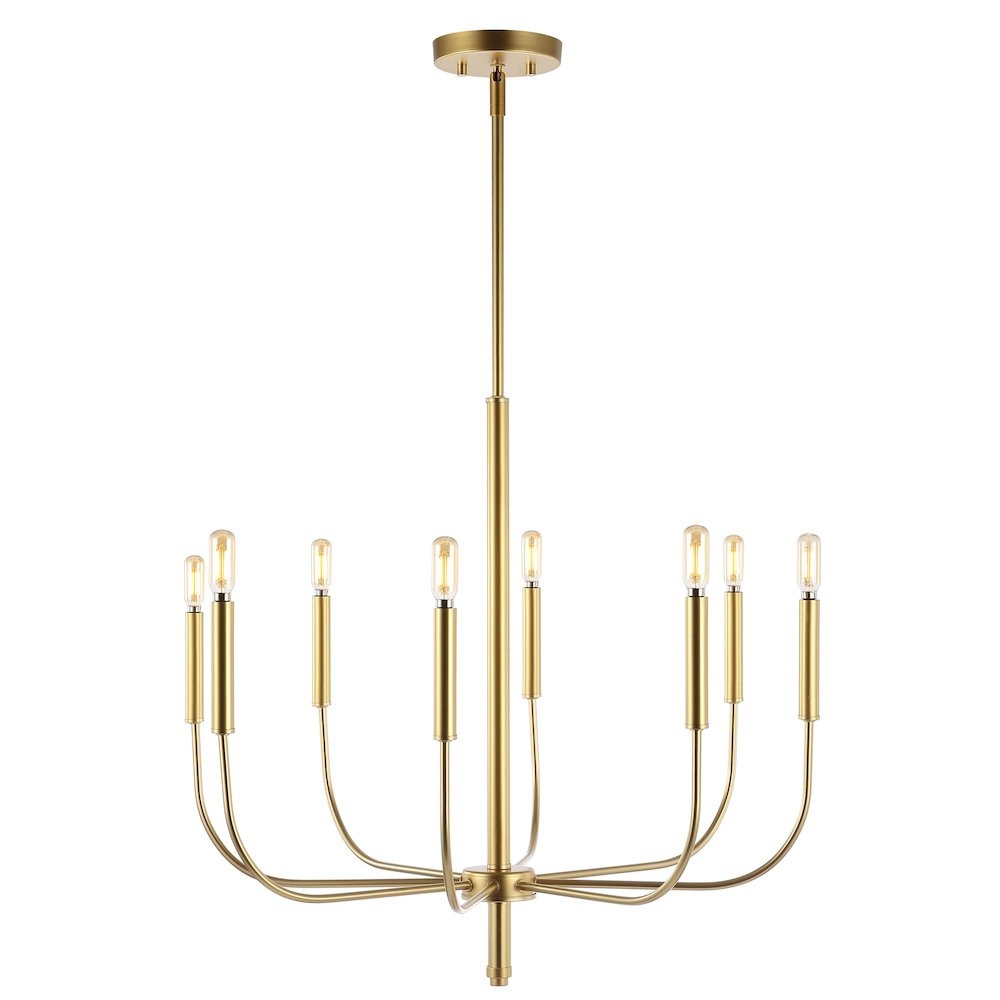 Amoros Modern Mid Century Iron Led Chandelier. Picture 5