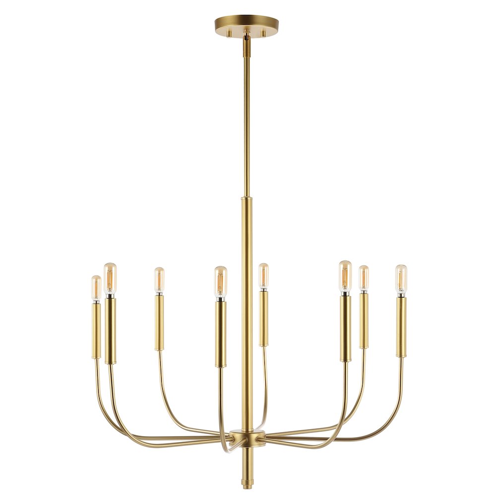 Amoros Modern Mid Century Iron Led Chandelier. Picture 1