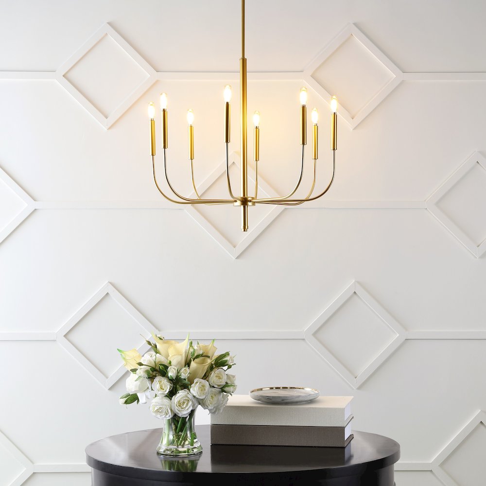 Amoros Modern Mid Century Iron Led Chandelier. Picture 4