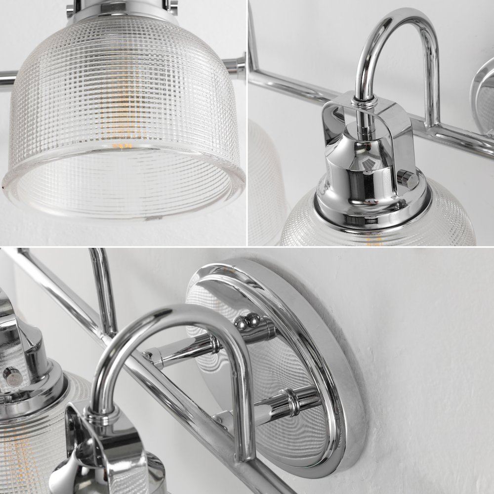 Virginia 4-Light Metal/Glass Led Vanity Light. Picture 3
