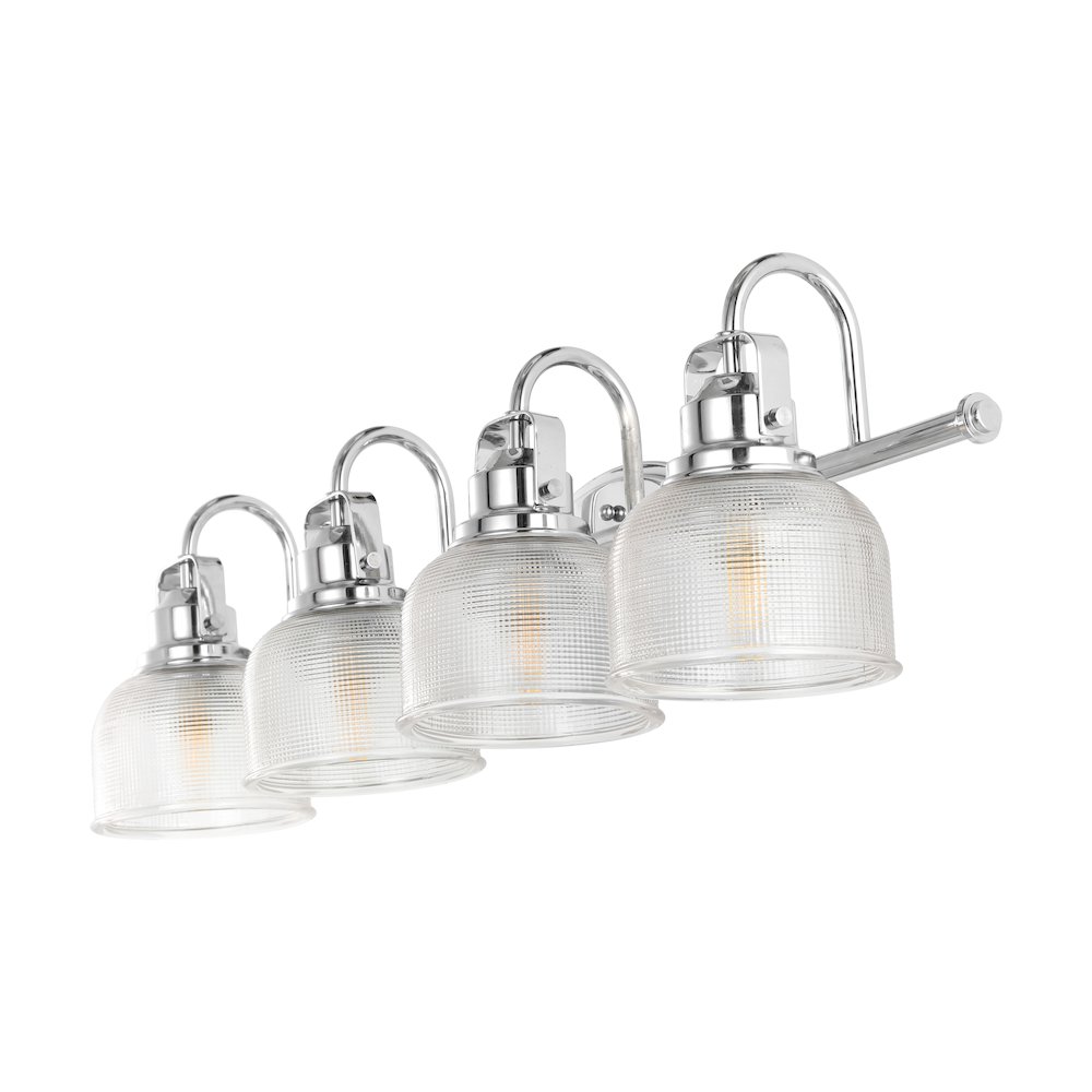 Virginia 4-Light Metal/Glass Led Vanity Light. Picture 1