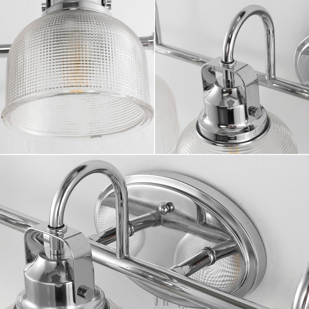 Virginia 5-Light Metal/Glass Led Vanity Light. Picture 3